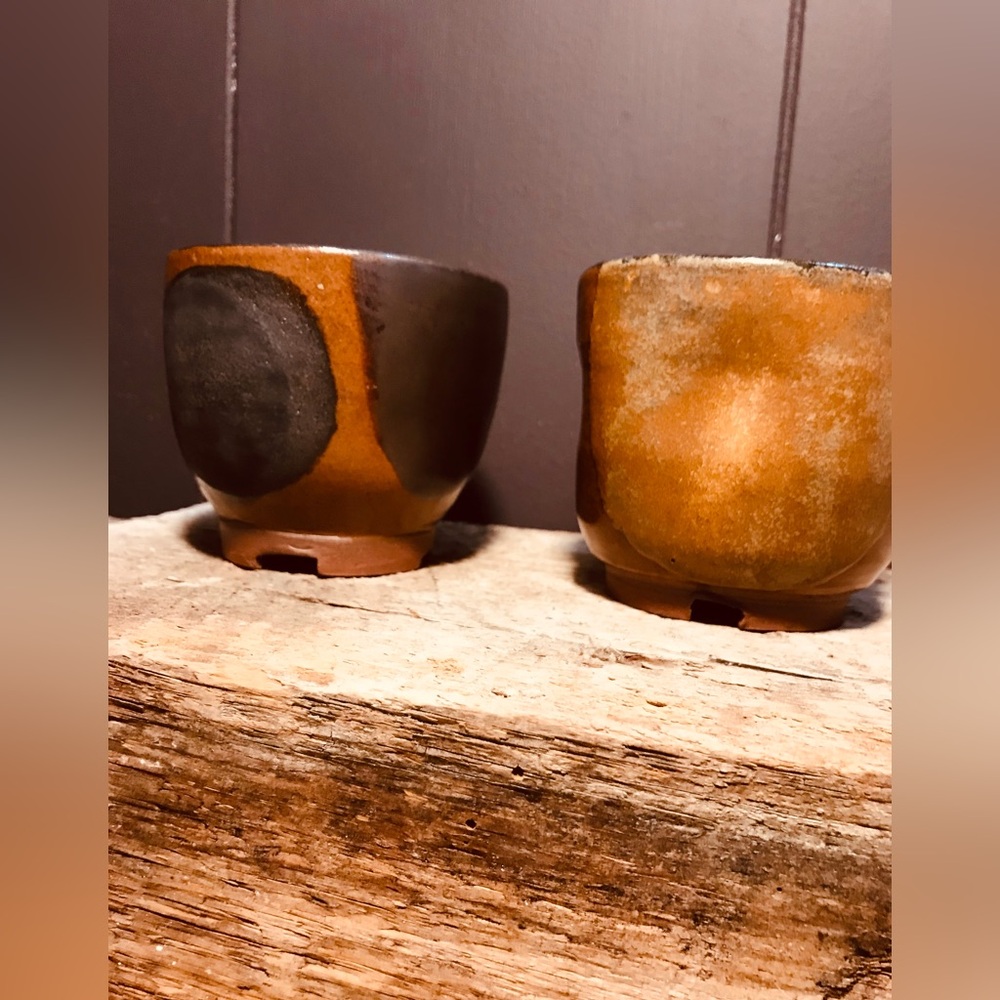 Handmade Pottery-Wheel Thrown Ceramic Tumbler - Shino glazes. - Picture 9 of 11